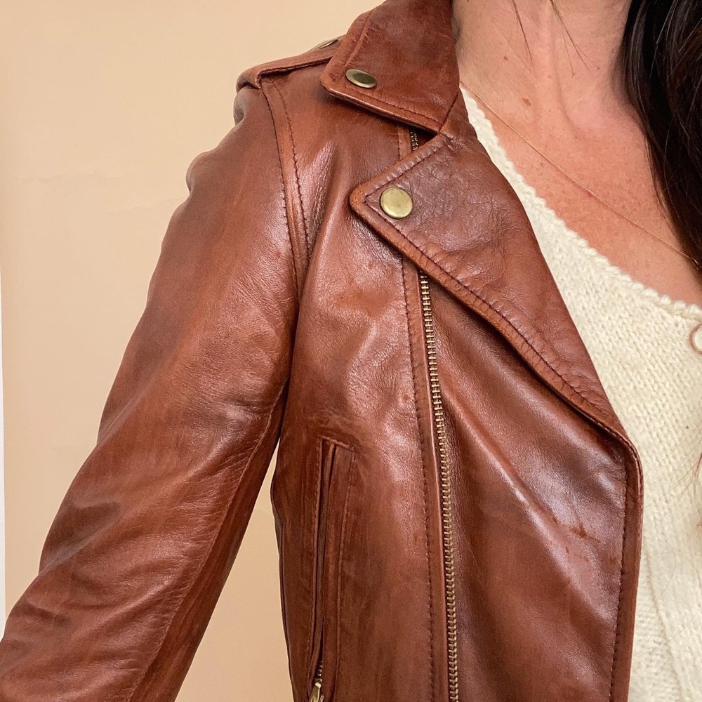 the sway crop leather Moto jacket • xs - Picture 9 of 16